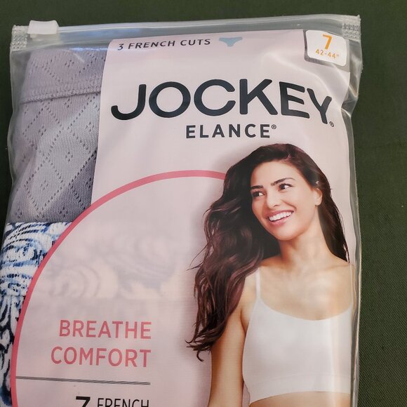 Jockey Elance French Cut Brief Cotton Women Underwear 3 Pack Size 7 - Picture 5 of 5